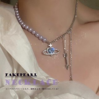 宇宙風ネックレスレディース キラキラ【ゆうパケット可】