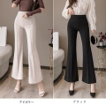 美脚 セミフレアパンツ レディース 韓国