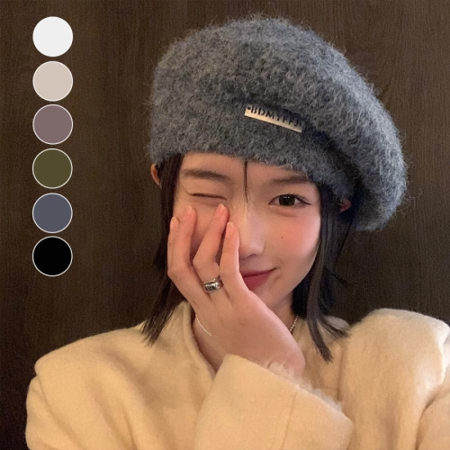 ニットベレー帽 起毛 レディース 秋冬【ゆうパケット可】