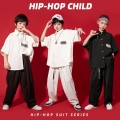 キッズダンス衣装 セットアップ 白 シャツ パンツ 2点セット 子供服 ダンス衣装 ヒップホップ ストリート 男の子 女の子 上下 ジャズダンス ダンス衣装 演出服